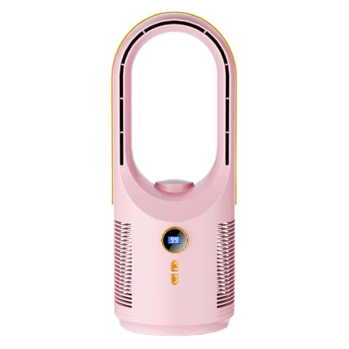 Generico Ventilador de mesa sin aspas – Ventiladores sin aspas para dormitorio | Luz nocturna 1800 mAh Circulador de aire para dormitorio, oficina, salón, camping, viaje