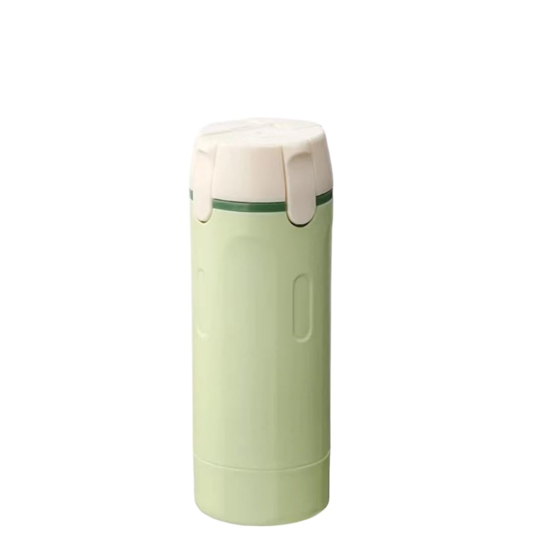 JIANAIYANGIWQ 4-in-1 Travel Refillable Bottles, Portable Leakproof Toiletry Containers for Shampoo, Body Wash, Lotion, Multi-compartment Cosmetic Dispenser(2 green)