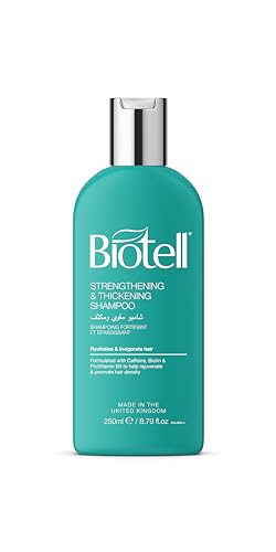 Biotell Strengthening & Thickening Shampoo – Boosts Hair Density & Nourishes Scalp with Caffeine, Biotin, Pro-Vitamin B5 & Vitamin E – Stimulates Hair Follicles for Stronger, Fuller, Healthier Hair