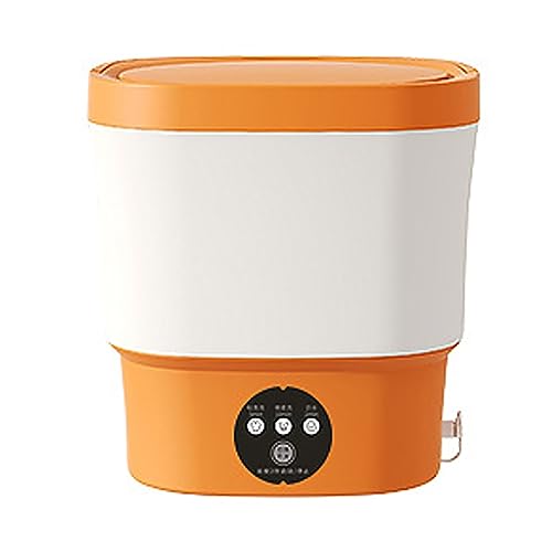 洗濯機 小型、 洗濯機 コンパクト 小型ポータブル洗濯機と乾燥機のコンボ アパート、寮、キャンプ、RV、トラベルランドリー用 小さな衣類、ベビー服、下着の洗濯に適しています (Color : Orange)