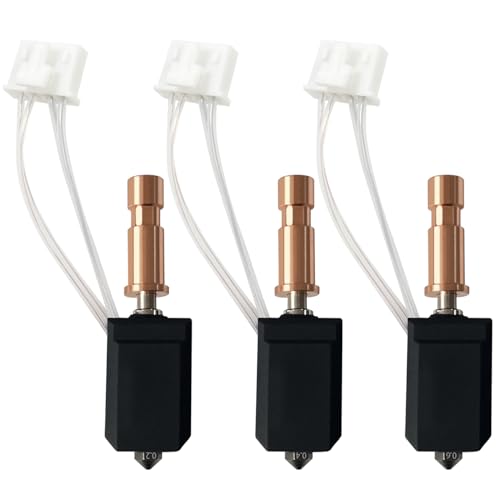 HzdaDeve 0.2MM 0.4MM 0.6MM Keramik Hotend für Kobra S1 Combo Edelstahl Druckkopf Extruder Kit Hot End gehärtete Düse Heizung Block Heizstab Thermistor für Anycubic Kobra S1/ACE Pro (3-Pack)