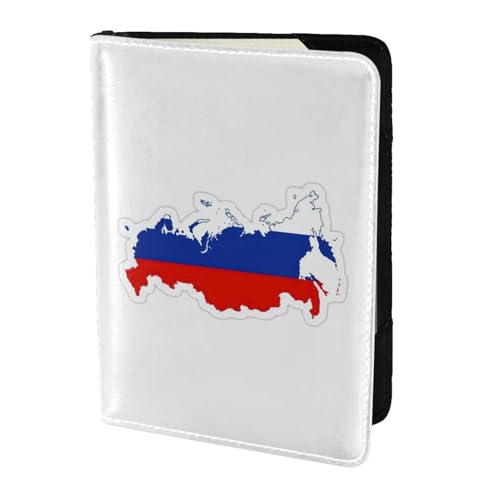 Étui de passeport Russie en cuir noir pour organiser vos embarquements