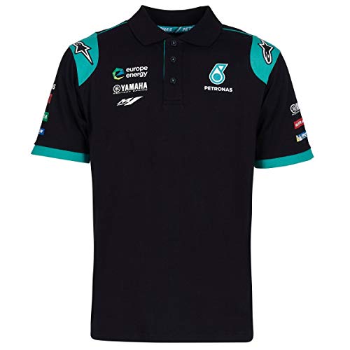 Petronas Chemise Polo Moto GP Team Noir Fabio Quartararo Officiel 2019