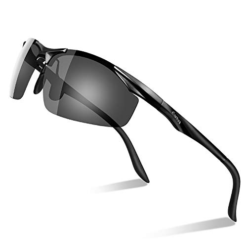 Men's Polarized Sunglasses for Men Driving Cycling Running Fishing Golf Unbreakable Metal Frame