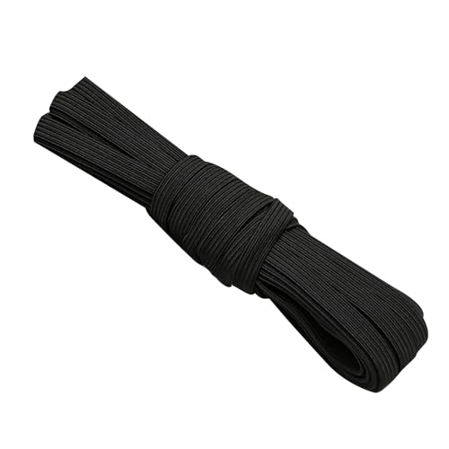 Uqezagpa Cinta elástica de doble capa de 5 m, 10 m, 20 m, cinta elástica ancha y plana para coser ropa y pantalones