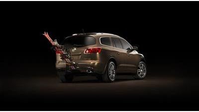 GM # 12499173 Hitch-Mounted Ski Carrier - Carries up to 5 pair of skis or up to 4 snowboards, 2010 Buick Enclave, GENUINE GM ACCESSORIES
