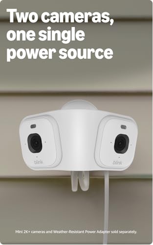 Image of Blink Arc - Plug-in Panoramic Vision [Plus Subscription required], 180 dual-camera mount for Mini 2K+ and Mini 2 (sold separately) - Mount Accessory only (White)