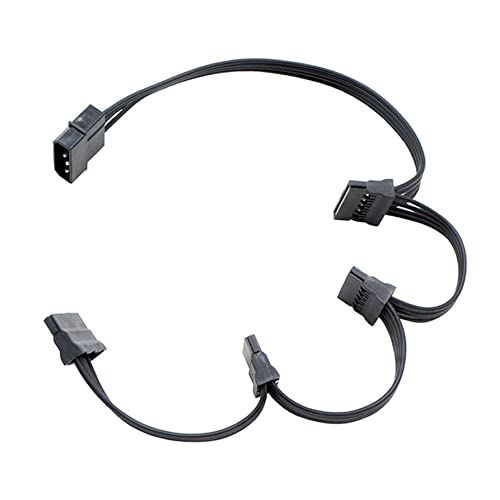 Cable Molex de 42 cm para conectar 4 discos SATA en servidores domésticos