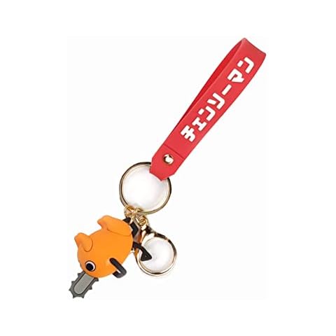 Anjinguang Chainsaw Man Silicone Keychain Cartoon Character Makima Denji Power Hayakawa Aki Strap Keyring Creative Collection Anime Accessories Cover