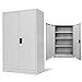 Festnjght Armario archivador Armario Metalico Armario Oficina Muebles Oficina con 2 Puertas y estantes Ajustables 90x40x140 cm Gris