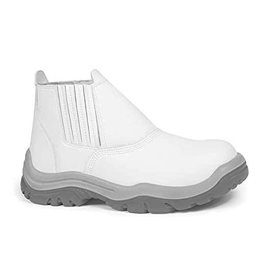 Botina de elastico bico aço (branca) N° 46