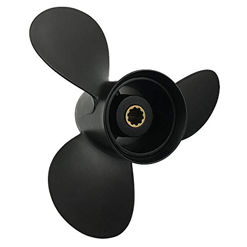 CAPTAIN Aluminum Outboard Propeller Fit Mercury Engines 25-30HP 10 Tooth Spline RH (10.25x13)