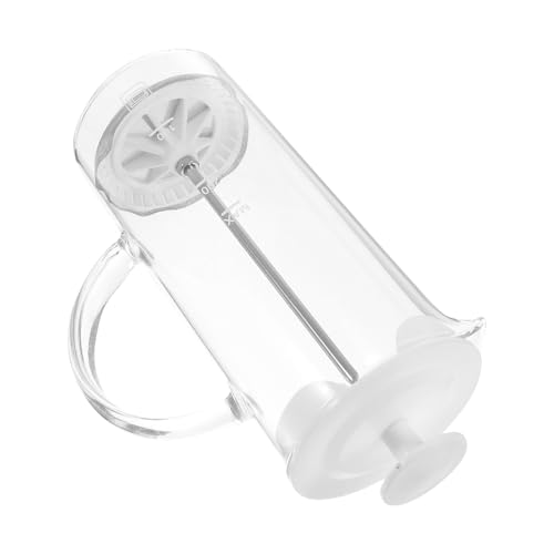 STOBAZA 1pc Manual Glass Coffee Pot Lid Coffee Foaming Pot for Office Use Easy to Clean and Quick Foaming Simple Design for Home Decor