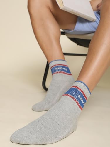 Image of Levi's LS204 Men's Cotton Stretch Ankle Mid Cut Classic Socks (Pack of 3)