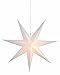 Produktbild Weihnachtsstern Dot von Star Trading, 3D Papierstern Weihnachten in Weiß, Dekostern zum Aufhängen mit Kabel, E14 Fassung, Ø: 70 cm