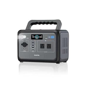 OUKITEL P800E Tragbare Powerstation 800 W, Solargenerator mit 512 Wh LiFePO4 Akku, Generator für USB A, C Ausgang, 1600 W Spitzenleistung, Schnellladung, 6kg für Camping, Reise, Outdoor