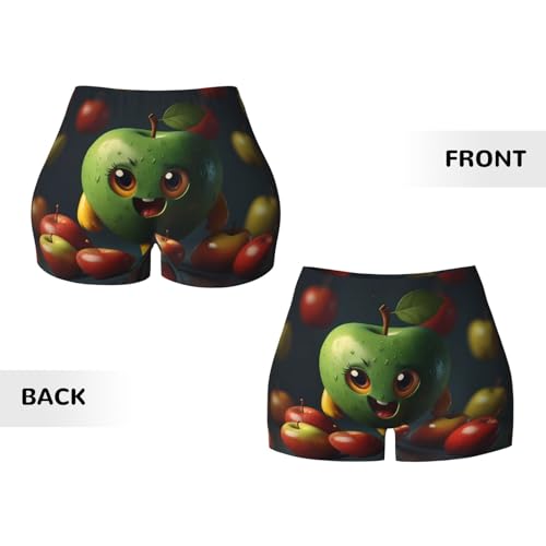 Fruit Cute Cartoon Pattern Sports Shorts, high Elastic Slim Fitness Pants, Suitable for Yoga/Leisure/Daily wear3