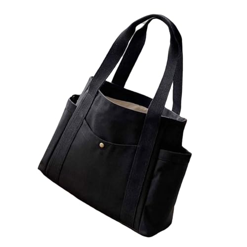 Sac à main cabas en toile pour femme grand volume avec compartiments