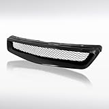 Autozensation Compatible with Honda Civic Lx Ex Si 1999-2000, Front Mesh Grill Grille