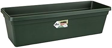 elho Green Basics Trough 40 - Planter for Balcony & Outdoor - Ø 39.3 x H 14.0 cm - Black/Living Black