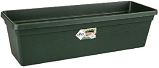 elho Green Basics Trough 40 - Planter for Balcony & Outdoor - Ø 39.3 x H 14.0 cm - Black/Living Black