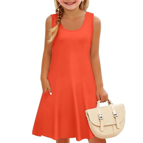 Girls Halter Neck Summer Dress Ruffle Tiered Swing Sleeveless Sundress Beach Tank Flowy A Line Mini Dresses3