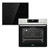 Fuel typ: Elektrisch Gorenje Einbauherdset Steel Set III/HiLight Kochfeld mit Zweikreiszone und Bräterzone/ Teleskopauszüge/ Icon LED Display/ /GentleClose/AquaClean/ 71 l/A/Edelstahl