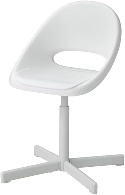 KUSH INTERNATIONAL Modern Decoration Loberget Desk Children's Chair, Kid Desk Swivel Chair, Office Chair For Home, Desk Computer Chair Height Adjustable For Work Chair. (White)