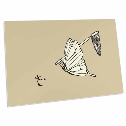 Tapete de escritorio 3dRose de mariposa y humano 23x16in miniatura 1