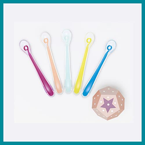 Babymoov A102407 Set van 5 Siliconen Lepels voor Baby’s, meerkleurig - Image 3
