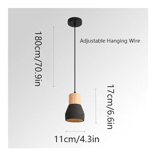 Lustre simple E27 en ciment nordique idéal pour table à manger