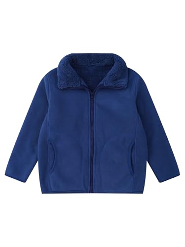 Kids Girls Boys Sherpa Fleece Jacket Fall Winter Warm Coat Outwear Long Sleeve Zipper Sweatshirt4