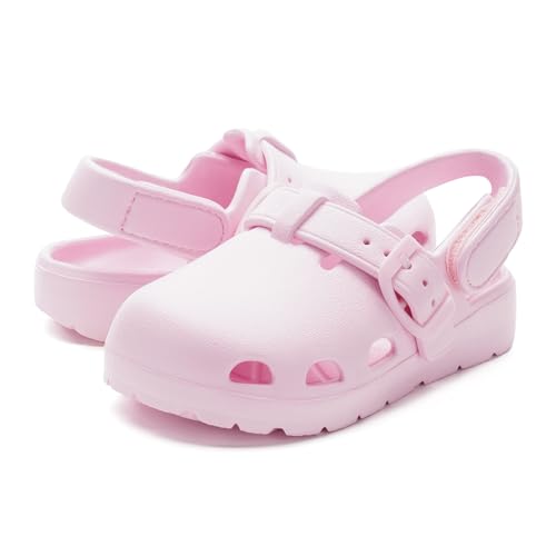 HEVA Kids Clogs Boys Girls Garden Shoes Slip On Slides Lightweight Strap Slippers Adjustable Beach Sandals for Toddler