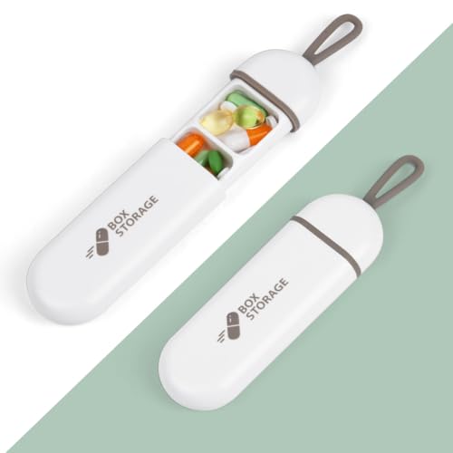 Fefod Mini Portapillole, Portapillole Tascabile con 3 scomparti, Porta Pillole da Tasca con Corda in Silicone, Portapillole da viaggio Portatile per Vitamine, Olio di Pesce, Pillole Fefod Mini Portapillole, Portapillole Tascabile con 3 scomparti, Porta Pillole da Tasca con Corda in Silicone, Portapillole da viaggio Portatile per Vitamine, Olio di Pesce, Pillole