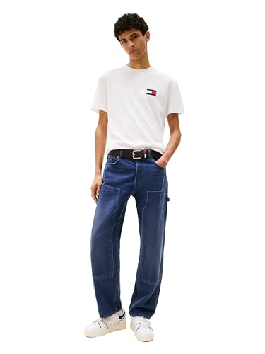 Tommy Jeans Men's Short Sleeve Cotton Graphic T-Shirts with Printed Flag Design3