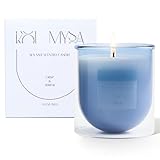 KOIMYSA Aromatherapy Candle Gifts for Women Men Friends, Ocean Scented Summer Single Wick Soy Wax Jar Candle, Blue
