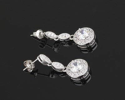 Miniatura 4 de Crystalline Azuria Conjuntos de joyas para mujer, conjuntos de joyas de boda, conjunto de joyas de novia con collar y aretes para novia, joyería de