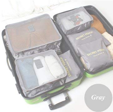Image of Travel Organizer, Packing Cubes for Travel, Travel Essentials, Toiletry Bag, Packing Bags for Clothes, Travel Organizer for Women, Travel Pouch, Travel Organizer (GREY)