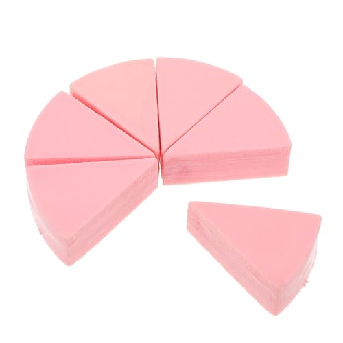 FRCOLOR 6pcs Realistic Faux Cake Base for Dollhouse DIY Play Artificial Triangular Dessert Miniature Food Base for Kitchen and Bakery Display Creative Pretend Baking Accessory
