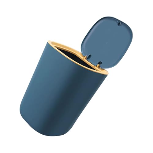 Caneca pequeña para basura rectangular azul