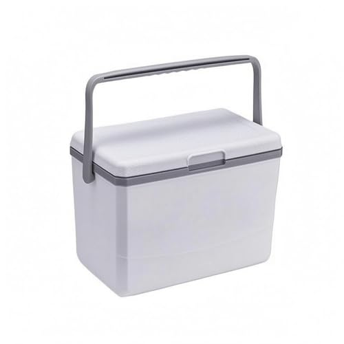 kowaku Portátil con Aislamiento a Rígida con Revestimiento Interno PP Portátil con Mango para Alimentos y Bebidas Adecuado para Viajes por Carretera Actividades Familiares, Blanco, 3L