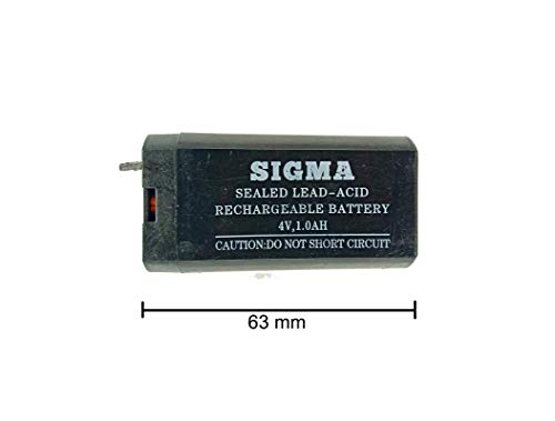 Rechargeable Sealed Lead-Acid Battery 4V, 1Ah for All Purpose Use Set of 1