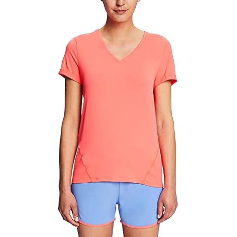 ESPRIT Women's Edry Hiking T-Shirt in Coral Cover