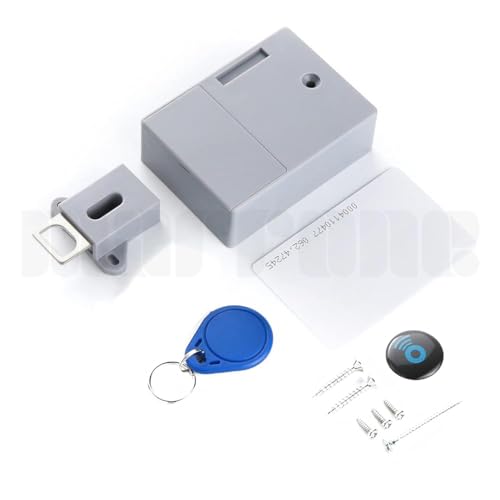 Image of Marron Smart Electronic Cabinet Lock,Invisible DIY Hidden RFID Wooden Cabinet Door Lock,IC Card /Tag Sensor Drawer Lock Induction Battery Power Wardrobe Lock