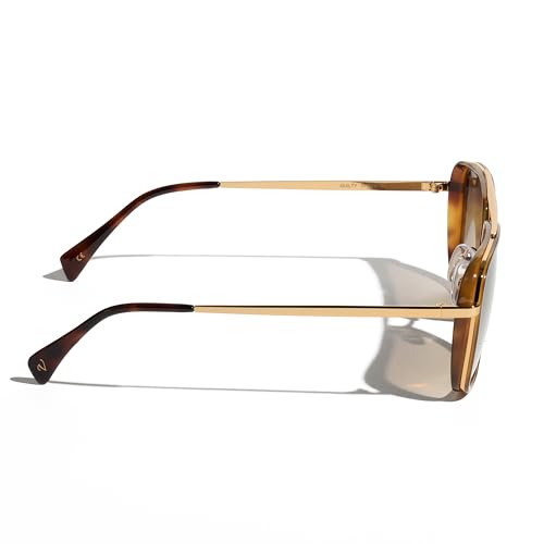 Image of Vintage Rectangular Sunglasses for Men & Women | Gradient Lenses | 400% UV Protection | Full Rim| Size - Medium (Guilty)