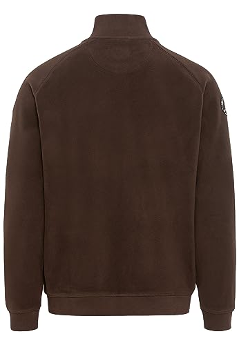 camel active Herren Fleecejacke aus recyceltem Polyester Braun, Menswear-M