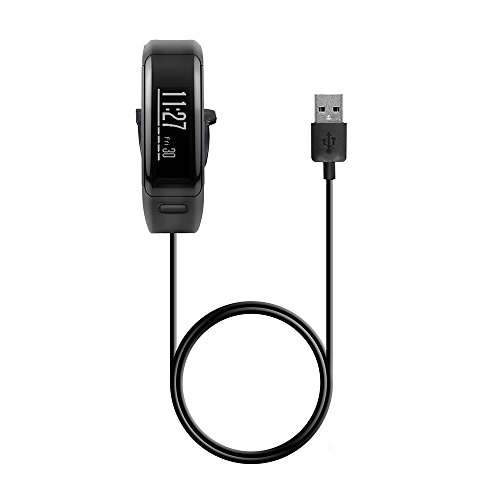 Exmrat For Garmin Vivosmart Hr Charger, Replacement Charging Cable For Garmin Vivosmart Hr/ Vivosmart Hr Plus Activity Tracker Regular Fit (Black, Pack Of 2) #TOP2