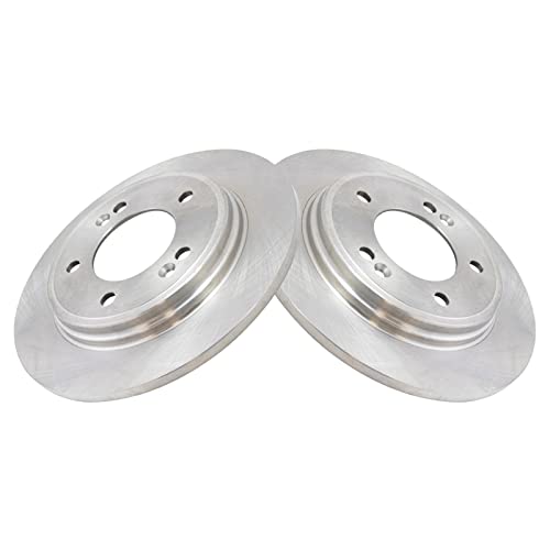 Image of TRQ Rear Brake Pad and Rotor Set Ceramic Solid Rotors | For 2017-2020 Hyundai Elantra 2017-2021 Ioniq 2017-2019 Kia Niro