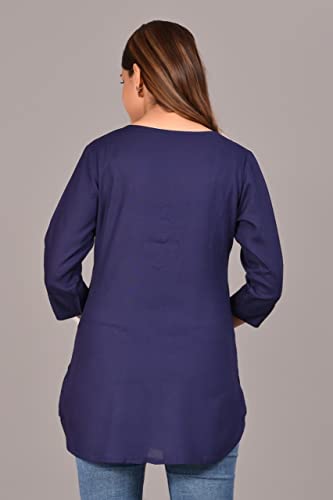 Image of Women's Rayon Straight Solid Casual Top /Kurta