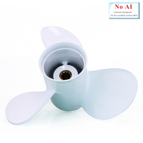 Image of CAPTAIN 9 7 /8X14-F OEM Grade Aluminum Boat Propeller fit Yamaha F25 /20HP /25hp /30hp Outboard Motos, 10 Spline Tooth, Rh